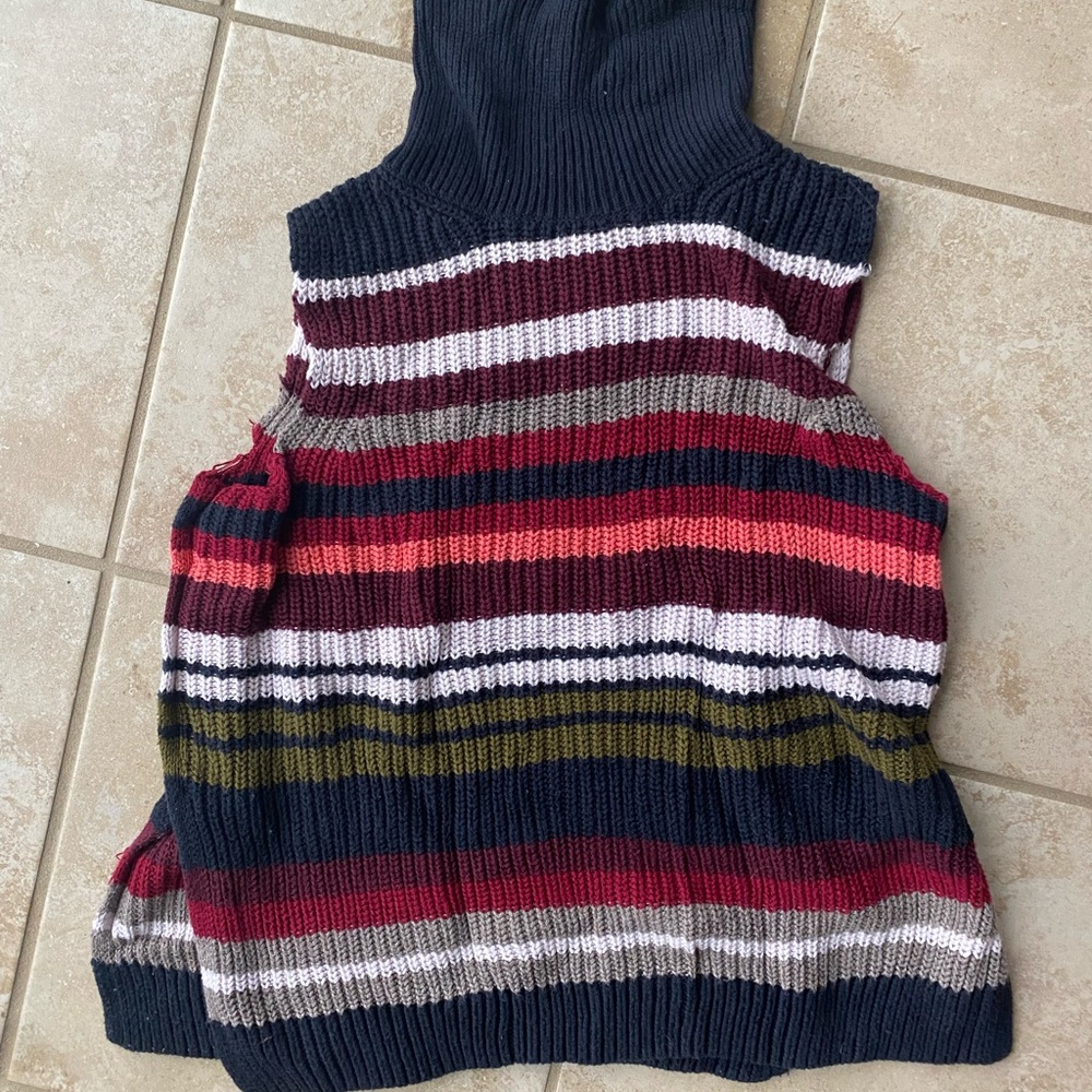 Abercrombie & Fitch turtleneck striped sweater tank